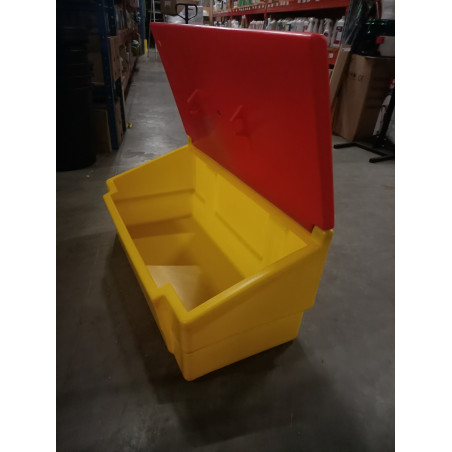 BAC A SEL 100L POSE AU SOL JAUNE/ROUGE