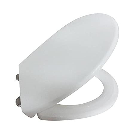 ABATTANT WC DUPLEX THERMOPLASTIQUE ANTI-BACTERIEN AVEC FREIN DE CHUTE BLANC ROSSIGNOL (51699) 1,30KG