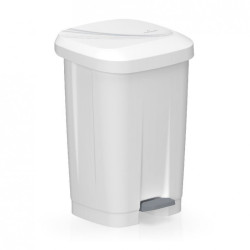 POUBELLE A PEDALE 50L ATLAXPRESS COUVERCLE BLANC (ANCIENNEMENT PATTY)