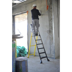 ESCABEAU 5 MARCHES +DOUBLE PLATEAU EN ALU MISTER T