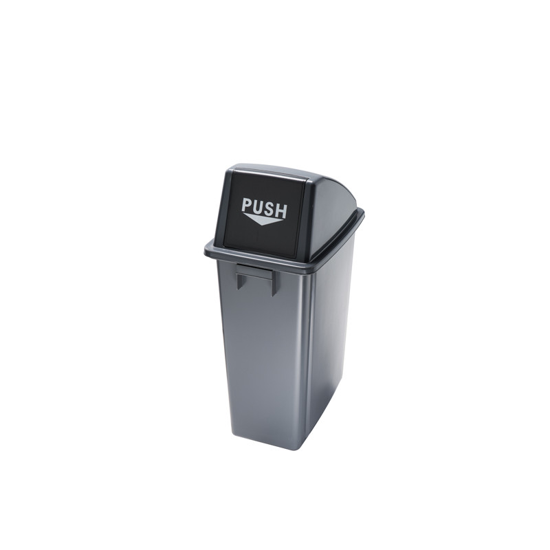 OFFICE POUBELLE 60L OUVERTURE PUSH GRISE