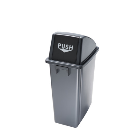 OFFICE POUBELLE 60L OUVERTURE PUSH GRISE