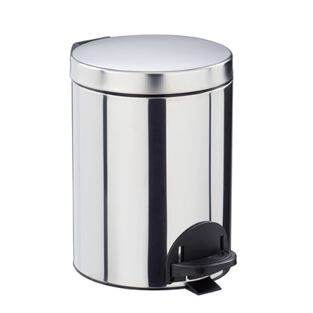 POUBELLE 5L A PEDALE ROSSIGNOL SANELIA INOX SEAU ANTI-BACTERIEN