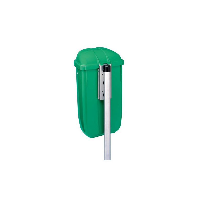CORBEILLE PLASTIQUE EXTERIEURE CLASSIC VERTE MEDIAL 50L 