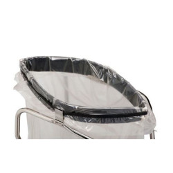 POUBELLE PORTE SAC MOBILE A PEDALE CLAPET HERMETIQUE INOX AISI 201 - 110L MARQUE MEDIAL