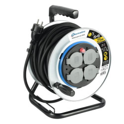 RALLONGE ELECTRIQUE ENROULEUR PLATINE FIXE 3G1.5 - 25M