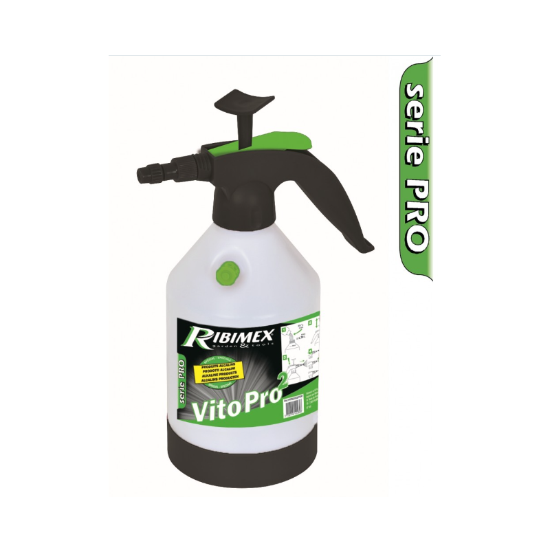PULVERISATEUR RIBIMEX 1.5L JOINT EPDM VITOPRO2 PRODUITS ALCALINS, JAVEL, ALCOOL, ACETONE