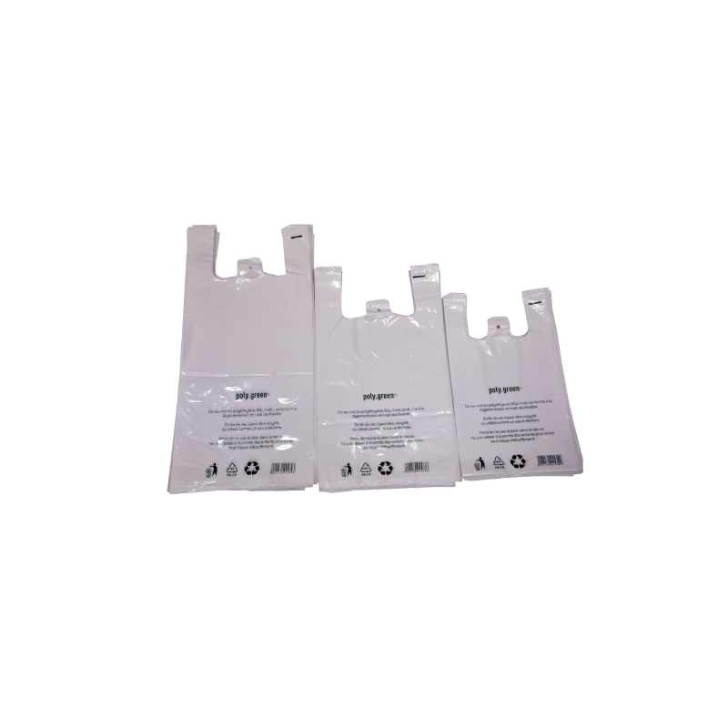 SAC BRETELLE 26+12+45 BLANC 50µ (50 PIECES)