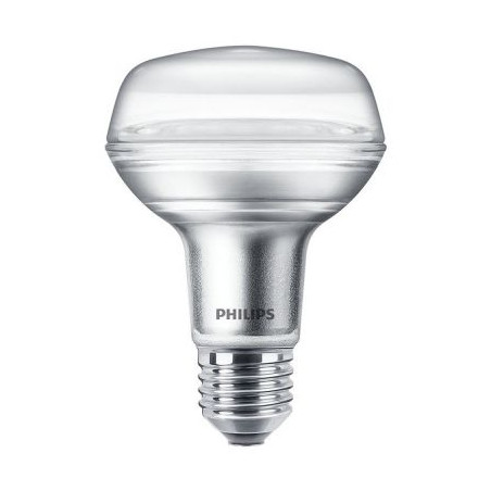 PHILIPS SPOT LED E27 R80 4W 345LM 36D - 827 BLANC TRES CHAUD | EQUIVALENT 60W