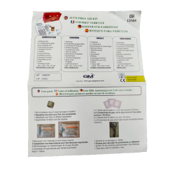 TROUSSE DE SECOURS SOUPLE VEHICULES 2/4 PERSONNES FRANCE SECURITE ROUGE