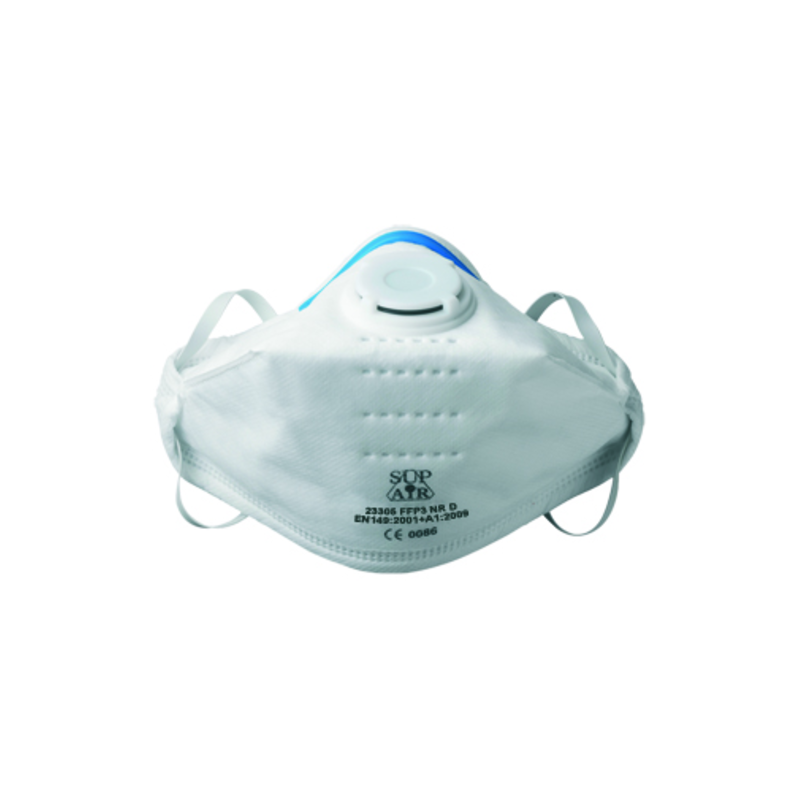 MASQUE FFP3 PLIABLE AVEC SOUPAPE (23305) SACHET DE 20