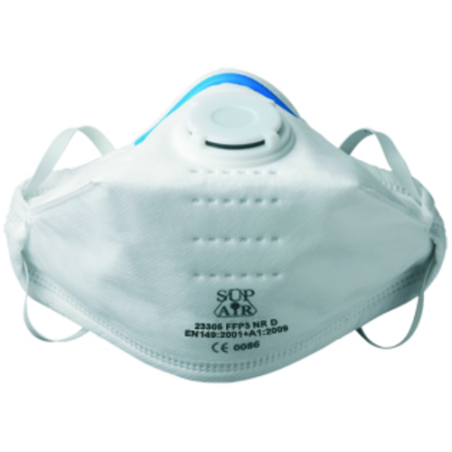 MASQUE FFP3 PLIABLE AVEC SOUPAPE (23305) SACHET DE 20