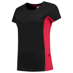 TEE SHIRT BICOLORE NOIR / ROUGE TM