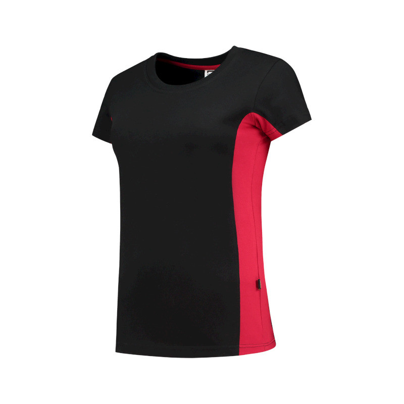 TEE SHIRT BICOLORE NOIR / ROUGE TM