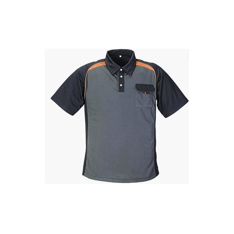 POLO TERRATREND TXJOB3817 NOIR GRIS ORANGE-MODELE EXPO