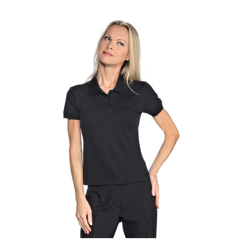POLO FEMME DONNA STRETCH NOIR ISACCO (125101-S) TAILLE S
