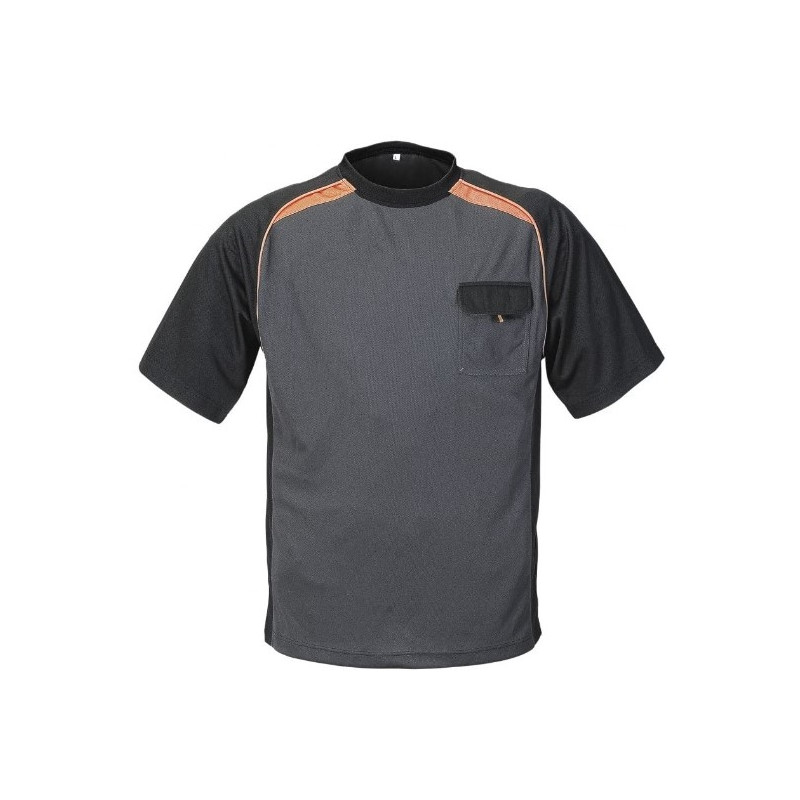 TEE SHIRT TERRATREND (TXJOB3816GN) GRIS/ORANGE TAILLE L