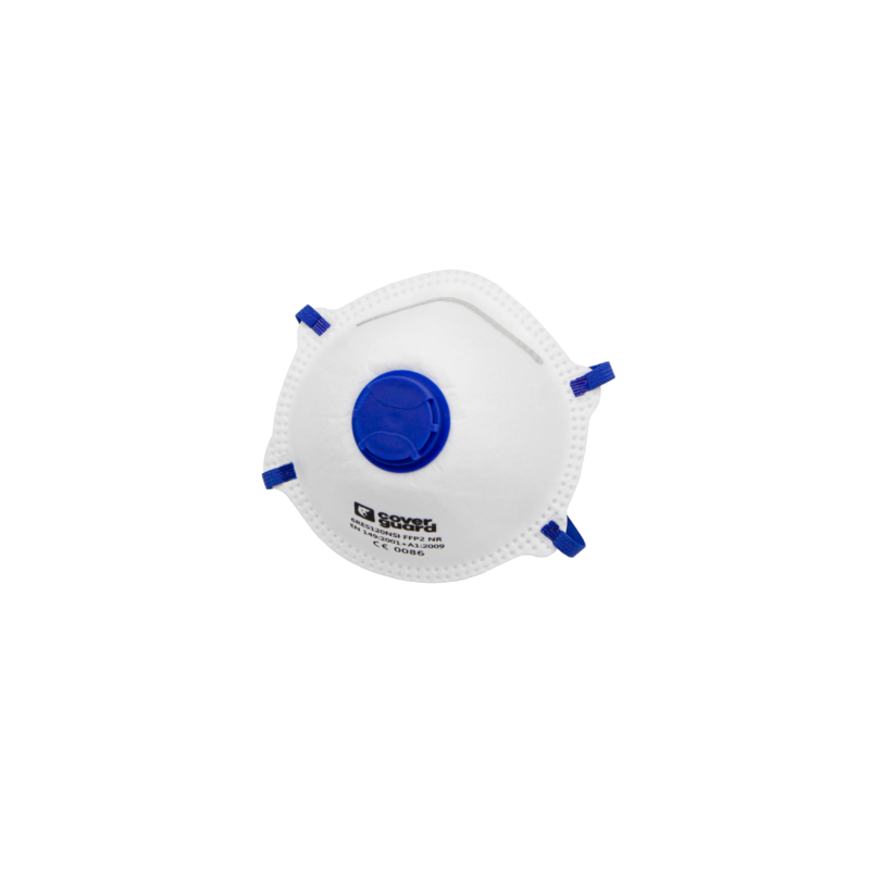 MASQUE FFP2 ANTI POUSSIERES AVEC VALVE (6RES120) BOITE DE 10 PIECES