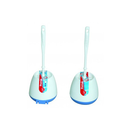 COMBINE BROSSE WC ERGOTOUCH CLANC COMPLET (BROSSE REBORDS+RECEPTACLE ACCROCHE MURALE) (369) HAUT.415MM DIAM.145MM