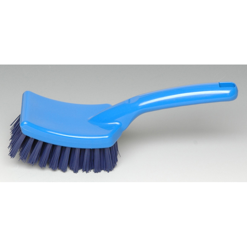 BROSSE A MANCHE COURT POLYES.MI-DUR ALIMENTAIRE BLEU 260X95MM (6017B)