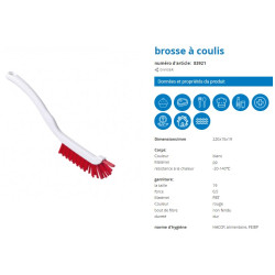 BROSSE A RAINURE PLATE ALIMENTAIRE FIBRE ROUGE (83921)