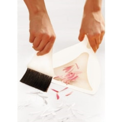 COMBINE PELLE BALAYETTE DE TABLE FLEXIBLE