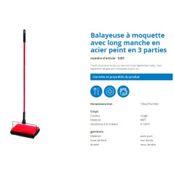 BALAI TAPIS MECANIQUE MANCHE ALU