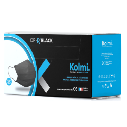 MASQUE MEDICAL OP-R A ELASTIQUES EN 14683 TYPE II NOIR BOITE DE 40 UNITES