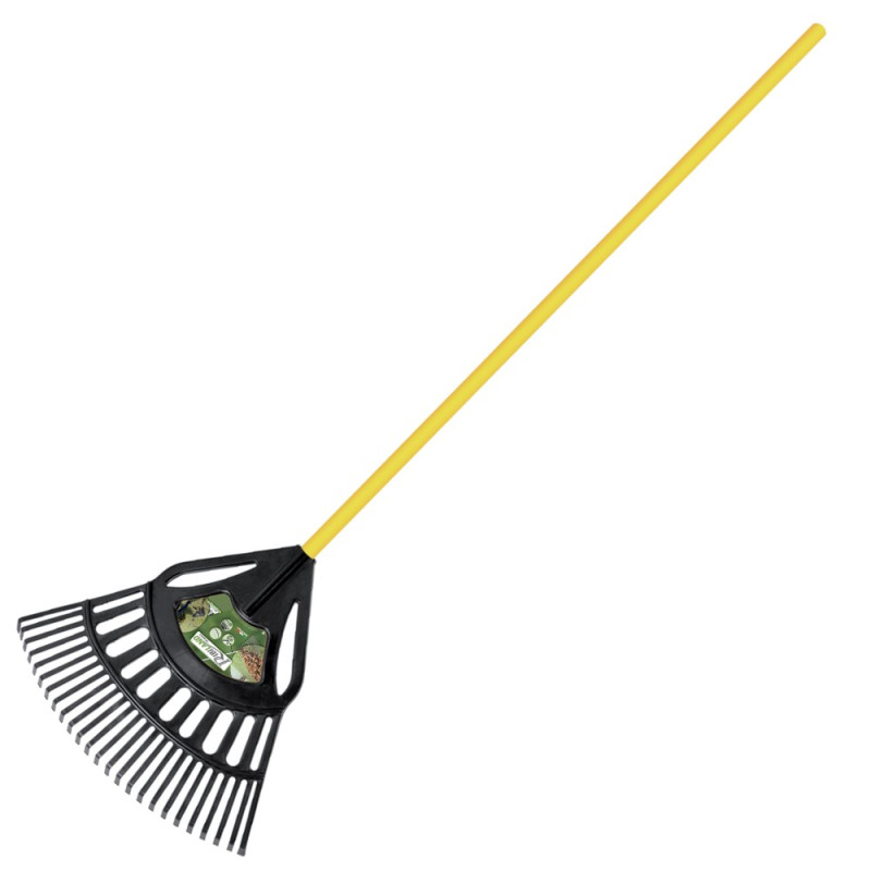 RATEAU BALAI A GAZONPLASTIQUE LARGEUR 64CM MANCHE FIBRE 140CM RIBIMEX