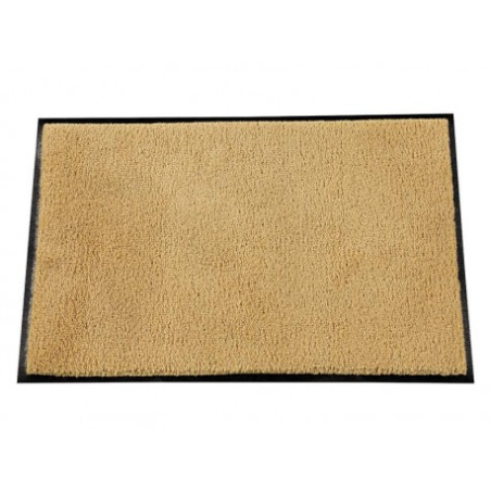 TAPIS ANTI POUSSIERE CONFOR BEIGE 90X140CM POLYAMIDE SUR CAOUTCHOUC NITRILE A PICOTS EPAISSEUR 10MM
