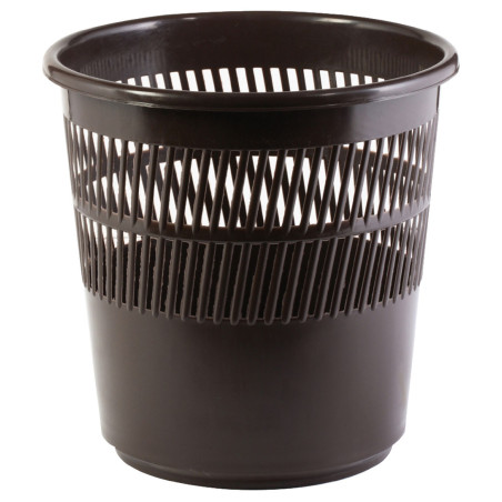 CORBEILLE A PAPIER AJOUREE GRIS ANTHRACITE 14L 