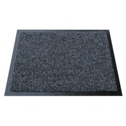 TAPIS ANTI-POUSSIERE FIGEAC GRIS 60X80CM POLYAMIDE SEMELLE PVC RENFORCE
