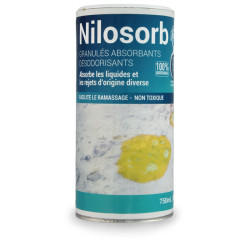 NILOSORB GRANULES ABSORBANTS DESODORISANTS D'ORIGINE VEGETALE FLACON POUDREUR DE 750ML