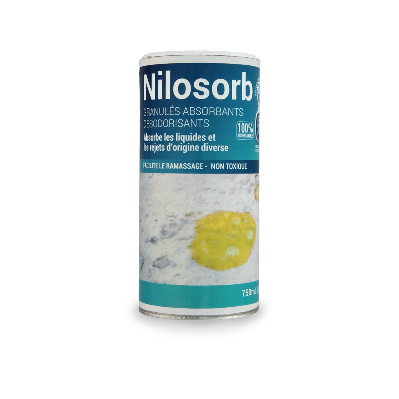 NILOSORB GRANULES ABSORBANTS DESODORISANTS D'ORIGINE VEGETALE FLACON POUDREUR DE 750ML
