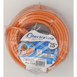 RALLONGE ELECTRIQUE SANS TERRE 2X1,5 ORANGE 25M