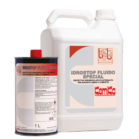 KEMIKA IDROSTOP FLUIDO SPECIAL PROTECTION HYDROFUGEANT POUR TERRES CUITES HUMIDES BIDON DE 5L
