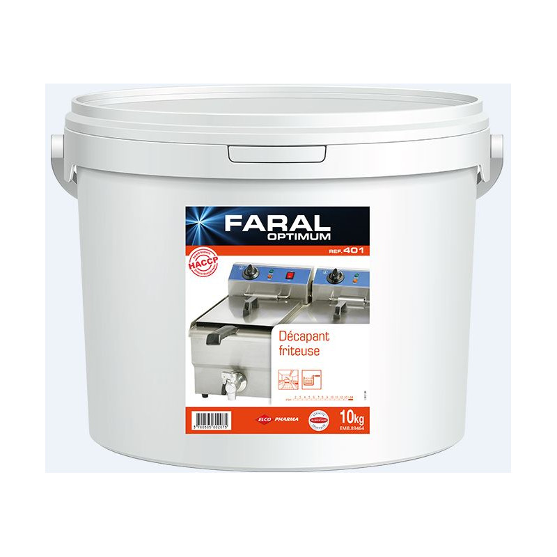 FARAL OPTIMUM 401 POUDRE FRITEUSE CONTACT ALIMENTAIRE SEAU DE 10KG