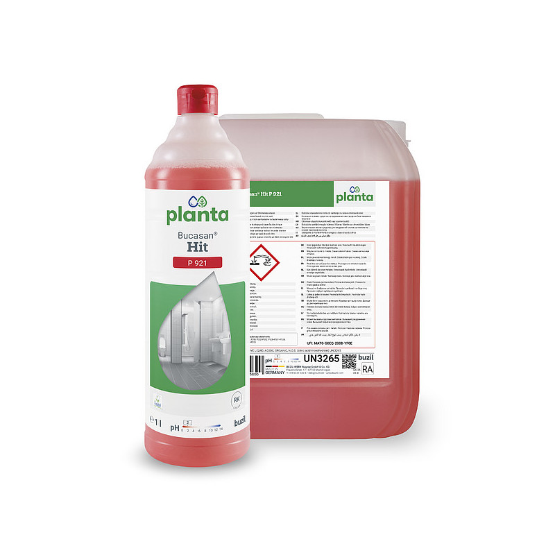 PLANTA SAN P312 NETTOYANT SANITAIRE ECOLABEL PH2 BUZIL 1L DEVIENT BUCASAN HIT P921 AR