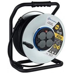 RALLONGE ELECTRIQUE ENROULEUR PLATINE FIXE 3G2.5 - 40M