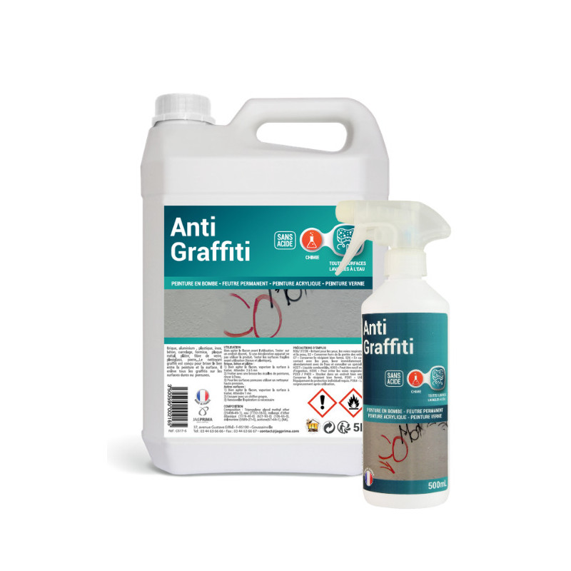 ANTI GRAFFITI DECAPANT TOUS SUPPORTS ET TOUTES PEINTURES VAPO DE 500ML