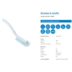 BROSSE A RAINURE PLATE ALIMENTAIRE FIBRE BLANCHE (83920)