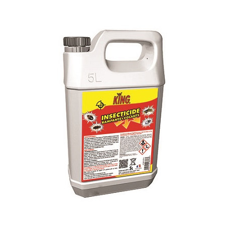 INSECTICIDE VOLANTS/RAMPANTS TYPE LAQUE PRET A L'EMPLOI KING BIDON DE 5L