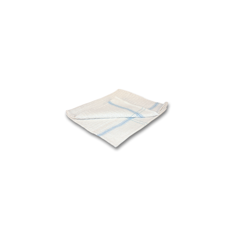 SERPILLERE GAUFREE 60X100 BLANCHE BANDE BLEUE 450G/M²
