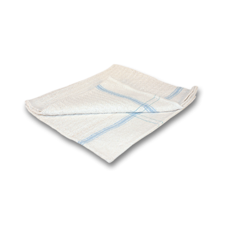 SERPILLERE GAUFREE 60X100 BLANCHE BANDE BLEUE 450G/M²