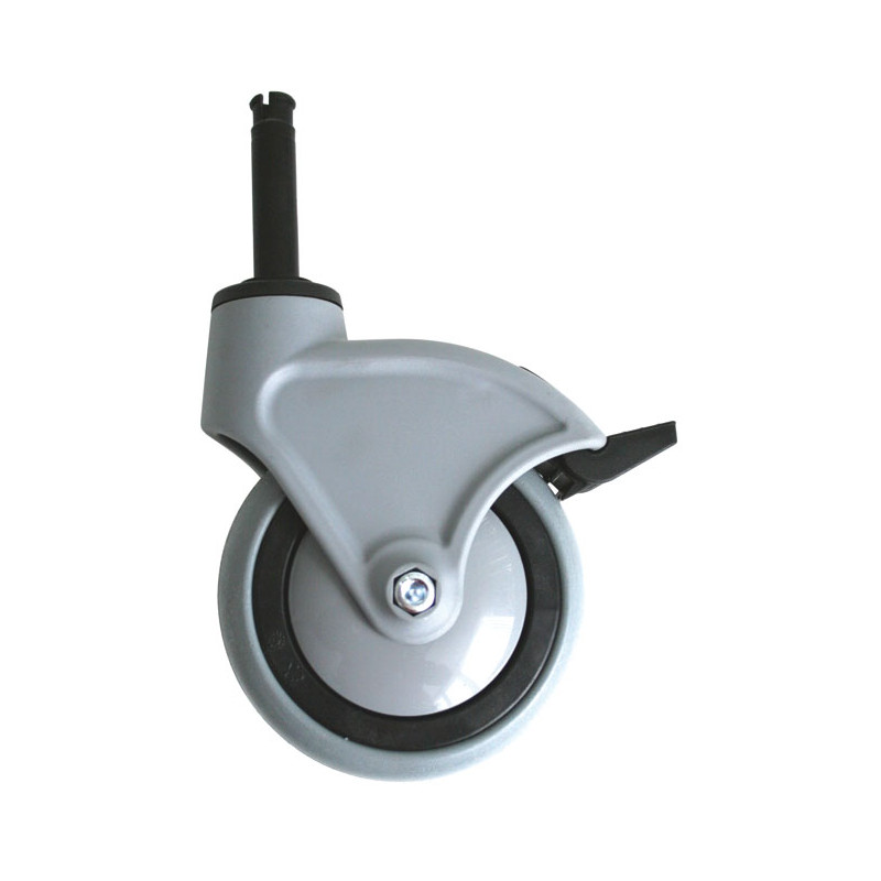 ROUE CAOUTCHOUC CHARIOT MORGAN 125MM AVEC FREIN (0734011283)