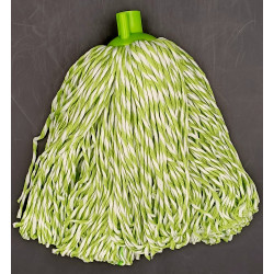 MOP MICROFIBRE A VISSER POUR LAVAGE ESPAGNOL BLANC/VERT 170G (LAMATEX 570170)