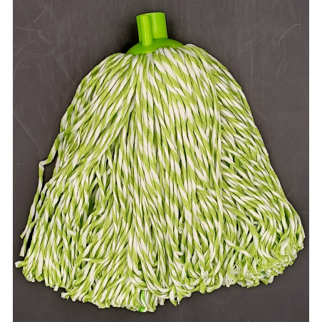 MOP MICROFIBRE A VISSER POUR LAVAGE ESPAGNOL BLANC/VERT 170G (LAMATEX 570170)