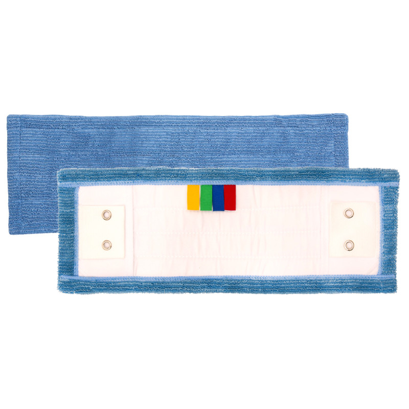 BANDEAU MICROFIBRE POCHES/LANGUETTES 2 OEILLETS CLASSIC SERIE EPAISSE BLEU 40CM (TAMPEL 809)
