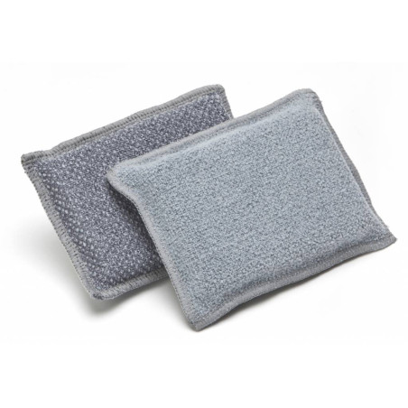 EPONGE MICROFIBRE BI-FACES GRATTANTE-ABSORBANTE GRISE (615.900.590)