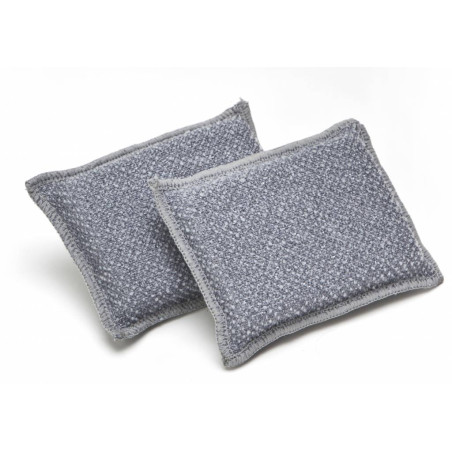 EPONGE MICROFIBRE BI-FACES GRATTANTES GRISES 13X9 CM (615.900.591)